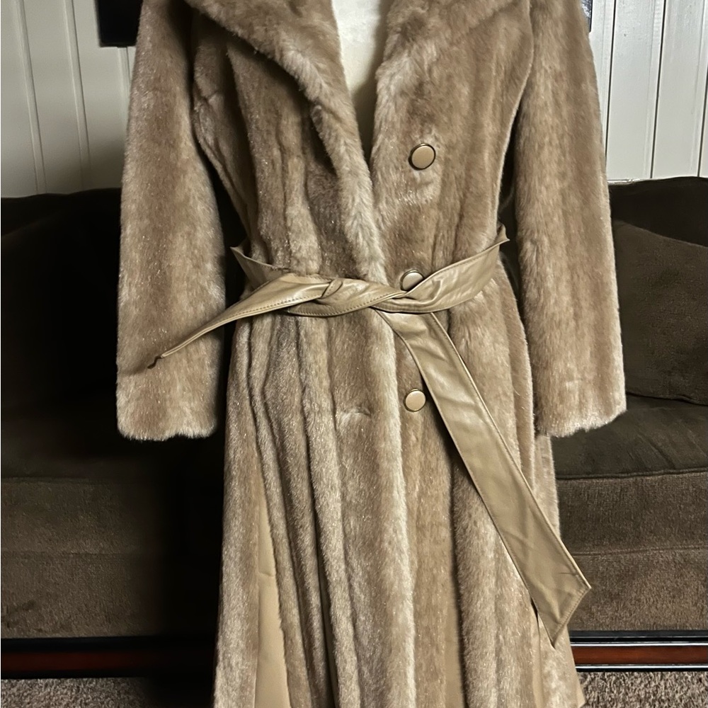 Jet Set California ~ Women’s Size 12 ~ Vintage (1970’s) ~ Dress Fur Coat ~ New - Picture 7 of 16